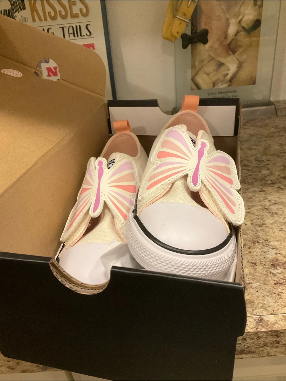 Converse Velcro butterfly girls sneakers, new